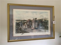 BERRY PICKERS FRAMED PRINT