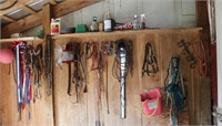 Contents of Wall, Horse Tack, Bits, etc