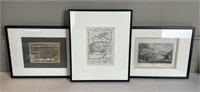 Framed Maps Of Persia , Asie Mineure , And