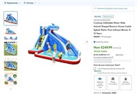 N3549  Costway Inflatable Water Slide, Animal Shap