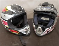 Lot of 2 Motorcycle Helmets Size Small