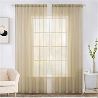 Sheer Curtains 90 Inches  2 Panels