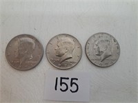 `Kennedy Half Dollars 1971D 72P 74D