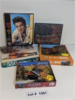 PUZZELS - ELVIS AND FLAG PUZZELS UNOPENED
