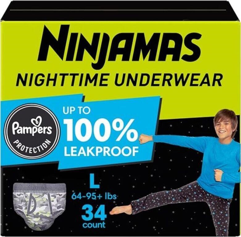 34-Pk Pampers Ninjamas Nighttime Bedwetting