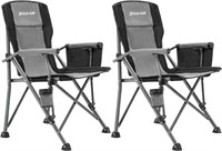 XGEAR Camping Chair with Padded Hard Armrest, 2PC