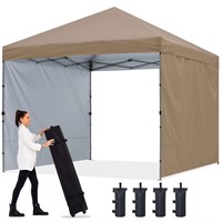 ABCCANOPY Easy Pop up Canopy Tent with 2 Sidewall