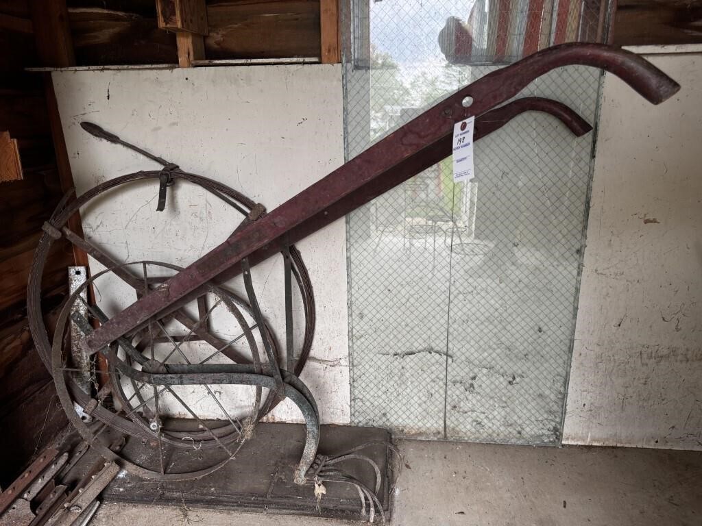 Antique Wood and Metal Hand Plow