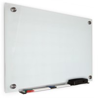Real Glass Dry Erase Board, 18" x 24", Bright Whit