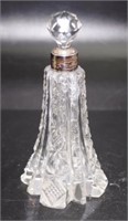 Edward VII  silver collar crystal Scent Bottle