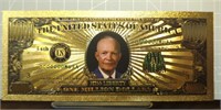 24k gold-plated banknote Dwight d. Eisenhower