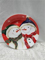 Holiday Snowmen Plate