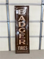 2. Badger Tires Metal Sign