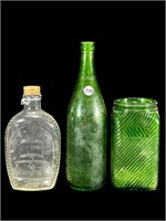 3 Vintage Glass Jars