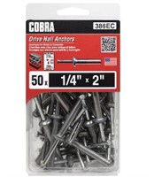 Cobra 264lb 1/4inx2in Concrete Nail Drive Anchors