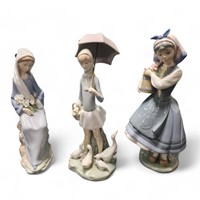 Three Lladro Porcelain Figures