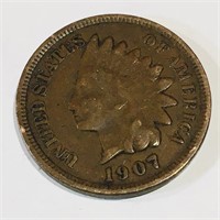 1907 United States Indian Head Penny Coin