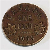 1936 Canada One Cent Coin