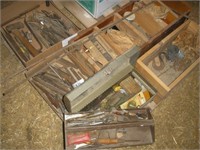 TOOL BOX, PUNCHES, CHISELS, & MISC. SUPPLIES