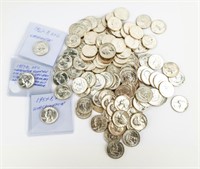 Coin 132 Silver Washington Quarters-BU+
