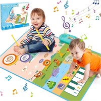 Pakoo 2 in 1 Toddler Music Mat with Keyboard & Dru