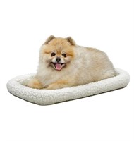 22L-Inch White Fleece Dog Bed or Cat Bed