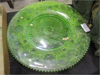 Green Glass Platter