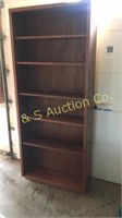 wood shelf with adjustable shelves