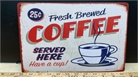 Decorative Tin Sign (8" x 12") - Fresh Coffee
