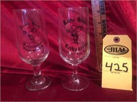 2 Ram's Head Rathskeller, Chapel Hill Wine Glasses
