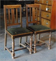 Pair of Turned Leg Chairs