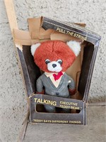 Vintage Talking Executive Teddy Bear