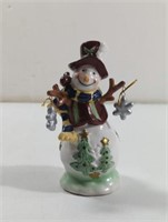 Country Christmas Hand Painted Snowman Ceramic