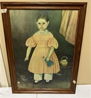 Framed Giclee Print of Canvas of Little Girl