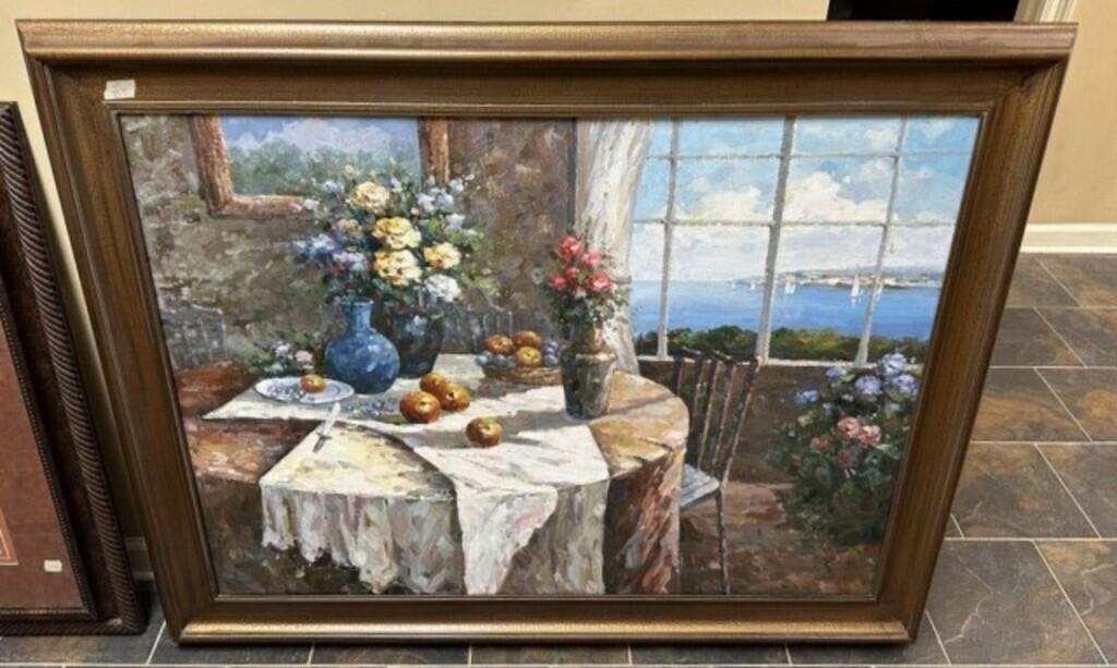 Framed Still Life Painting of Table