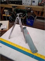 Vintage camera tripod with case