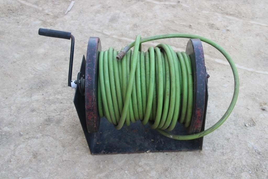 Air hose reel and hose