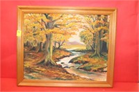 Fall Landscape Oil on Canvas by Betsy