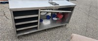 6 ft x 22 in stainless steel counter with hand