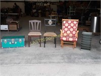 Chairs, Trunk, & Metal File Divider