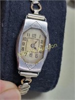 vtg art deco 15J clebar watch 1/10 14K works