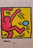 Keith Haring Handmade Drawing On Paper