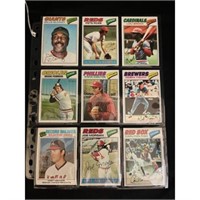 (9) Different 1977 Topps Baseball Stars