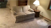 Hickory Hill Love Seat, End table & lamp
