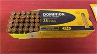 Dominion 38 Special, 158gr. - Box of 50