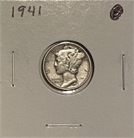 US 1941 Silver Mercury Dime