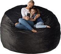 HABUTWAY Bean Bag Chair: Giant 5', Black