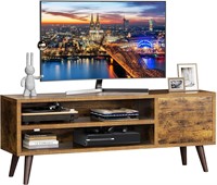 Retro TV Stand with Storage for TVs up to 55 In