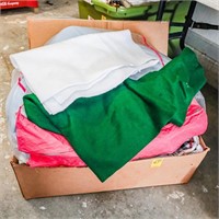 Box of Linens and Blankets
