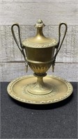 Vintage Solid Brass Decorative Dish 6"